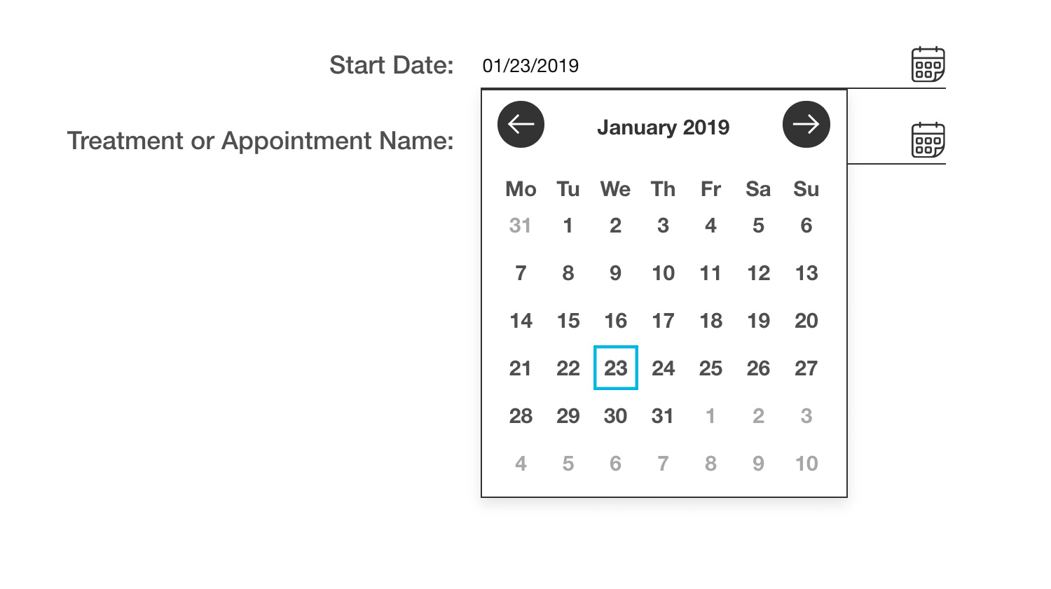 Treatment Calendar