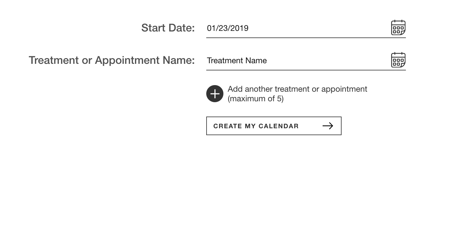 Treatment Calendar